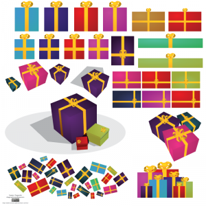 a variety of gifts wrapped