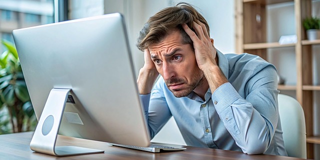 Frustrated office worker